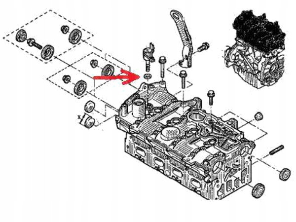 ORING ZAWORU ZMIENNYCH FAZ 1.6 do RENAULT LAGUNA 2 Numer katalogowy części V754C01