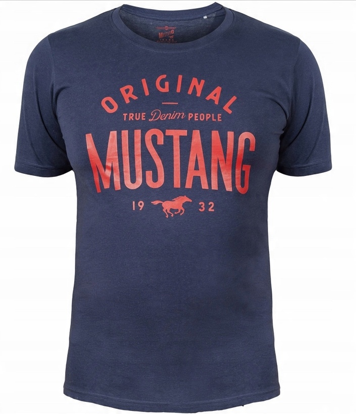 

Mustang T-shirt Męski Bawełniany Navy/red L