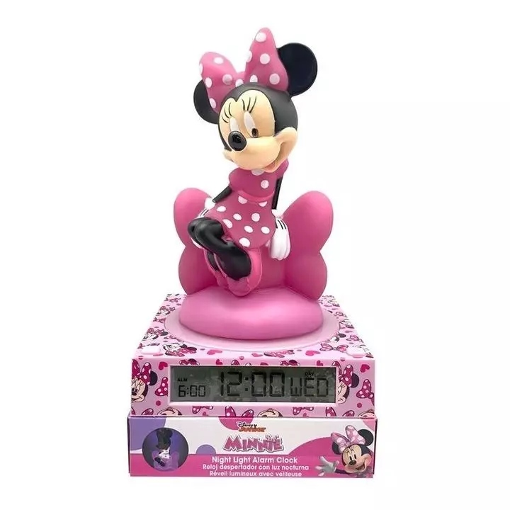 3D Lampička S Budíkem Disney Minnie Mouse