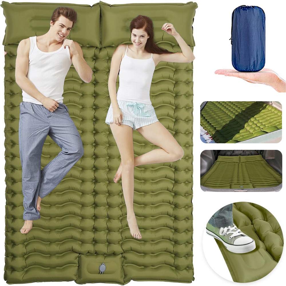 Samonafukovací Podložka Dvoumístná Matrace 200*133 CM Do Auta S Polštářem