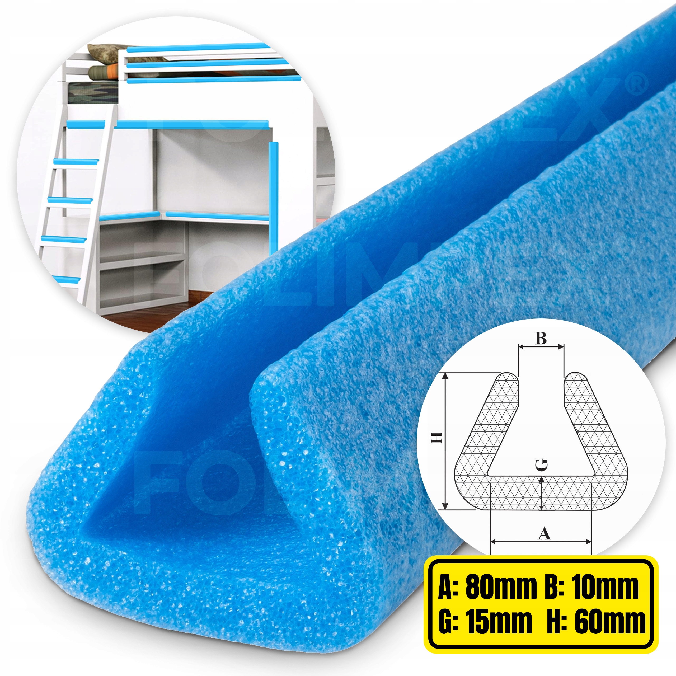 PROFIL OCHRONNY PIANKOWY U 80/60 1MB