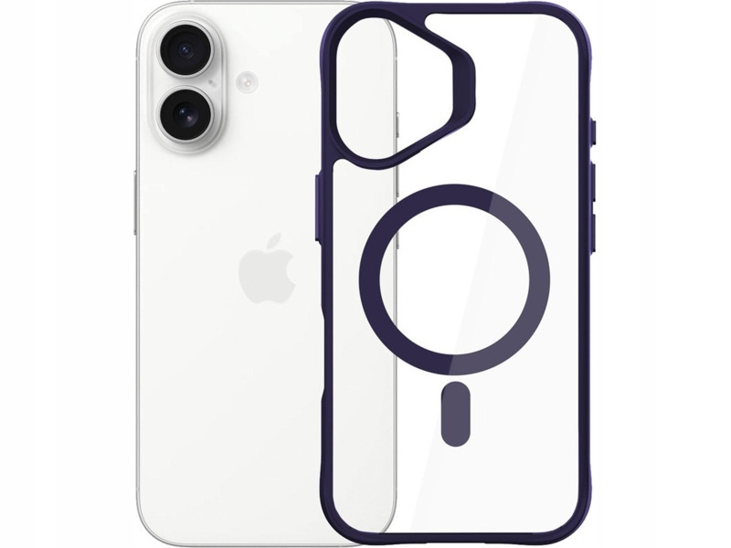 Etui 3MK Satin Guardx MagCase do Apple iPhone 17 Przezroczysto-fioletowy