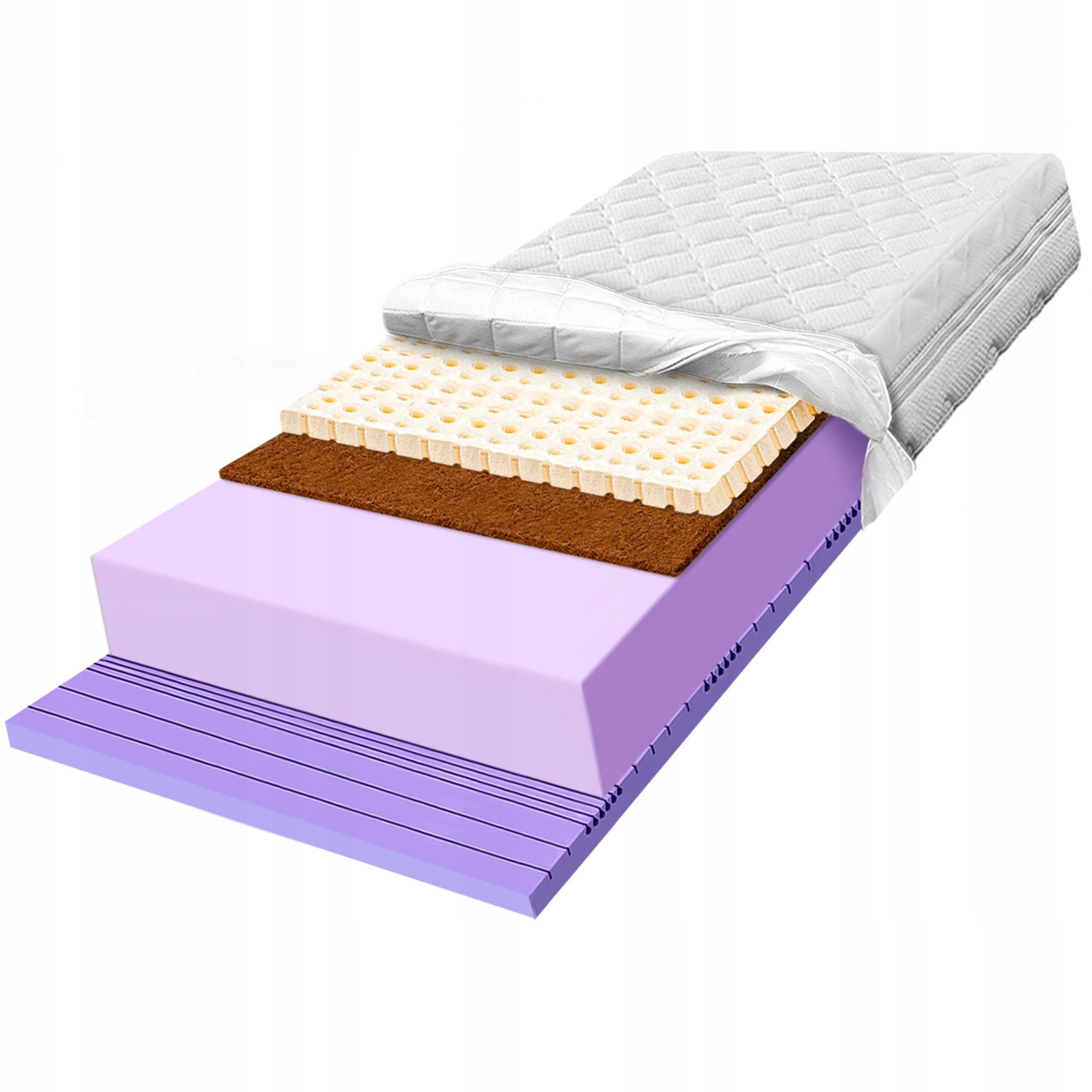 H3 H4 penový matrac 90x220 s kokosovou podložkou latex 7 zón odolný 30 cm