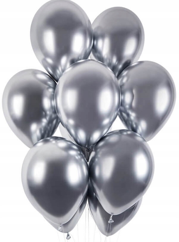 

Balony chrom metalizowane srebrne duże ślub wesele
