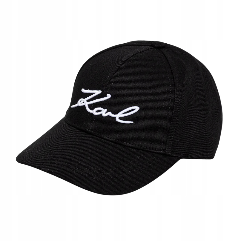 Karl Lagerfeld Černá čepice s kšiltem Signature Cap
