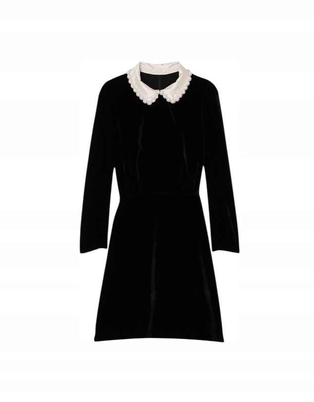 Sandro Šaty Černá Paola Woven Velikost 40