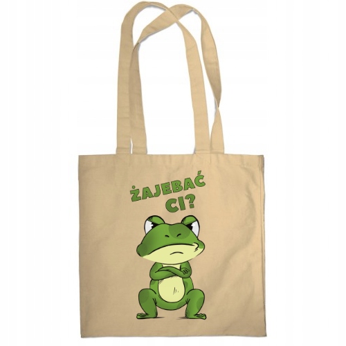 TORBA BAWEŁNA PREZENT ŻABA ŻAJEBAĆ CI SUPER Marka inna