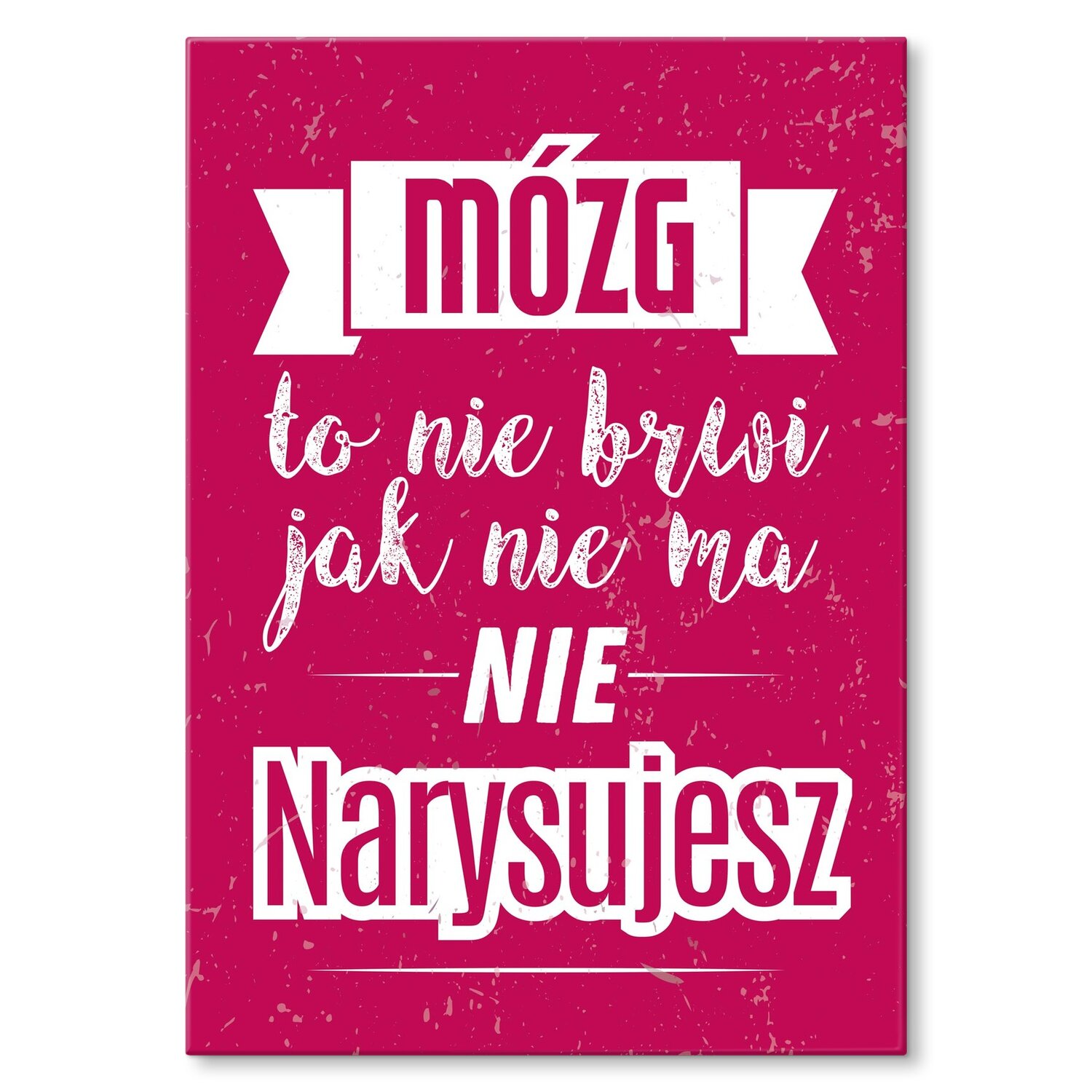 Kovový plakát Mozek není obočí Dárek 42 x 59 cm