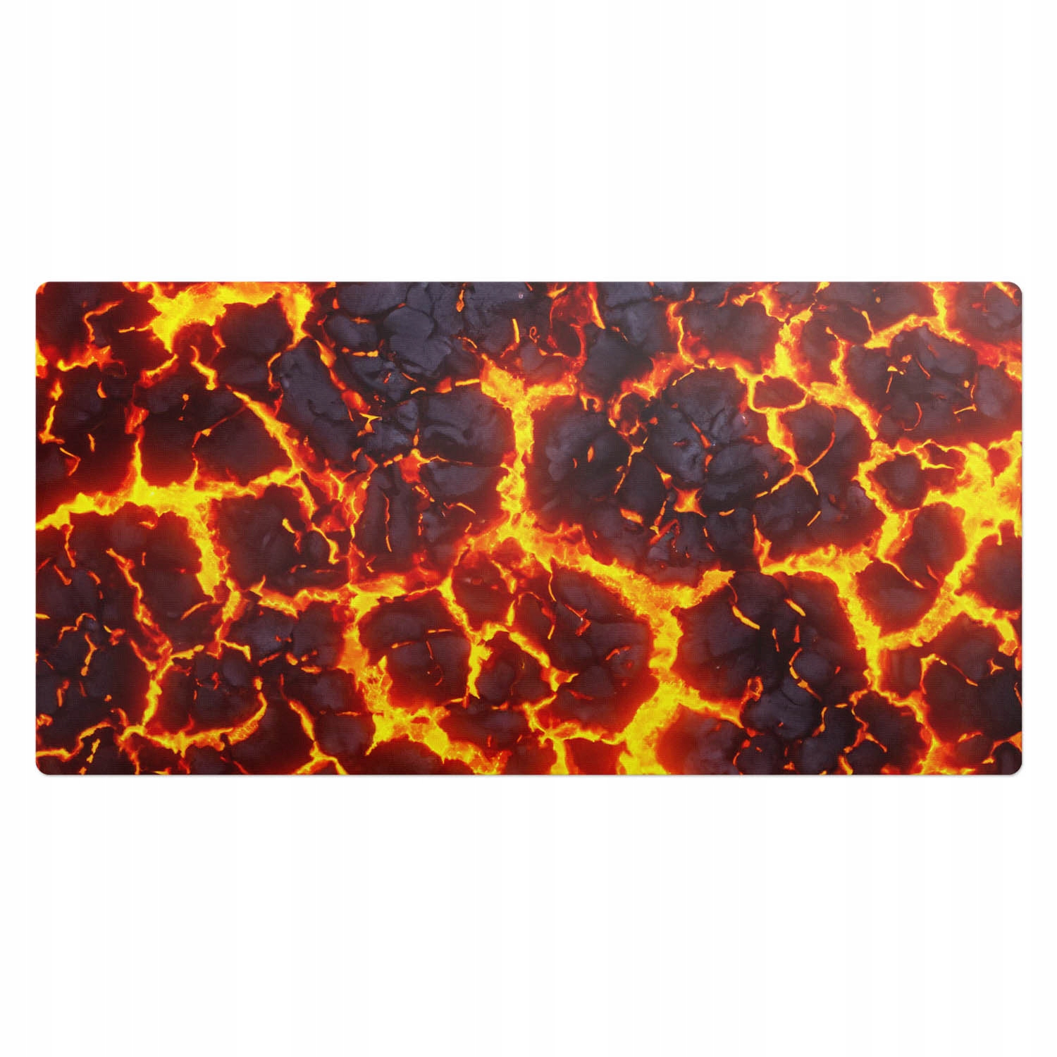 Podložka na psací stůl s grafikou pro domácnost i kancelář Ohnivé lávové proudy 100 x 50 cm