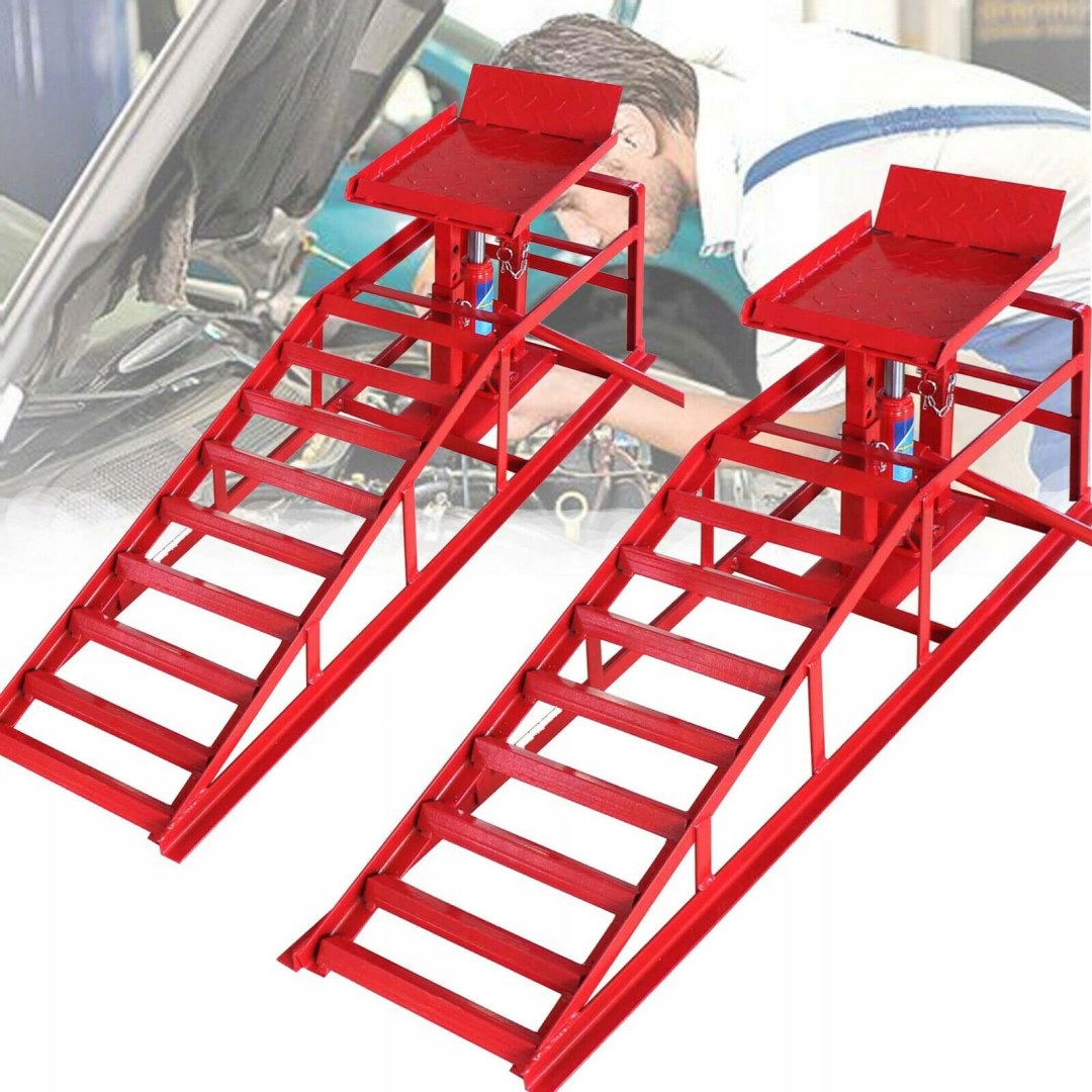 2 x 2T hudraulic подъемные пандусы красный