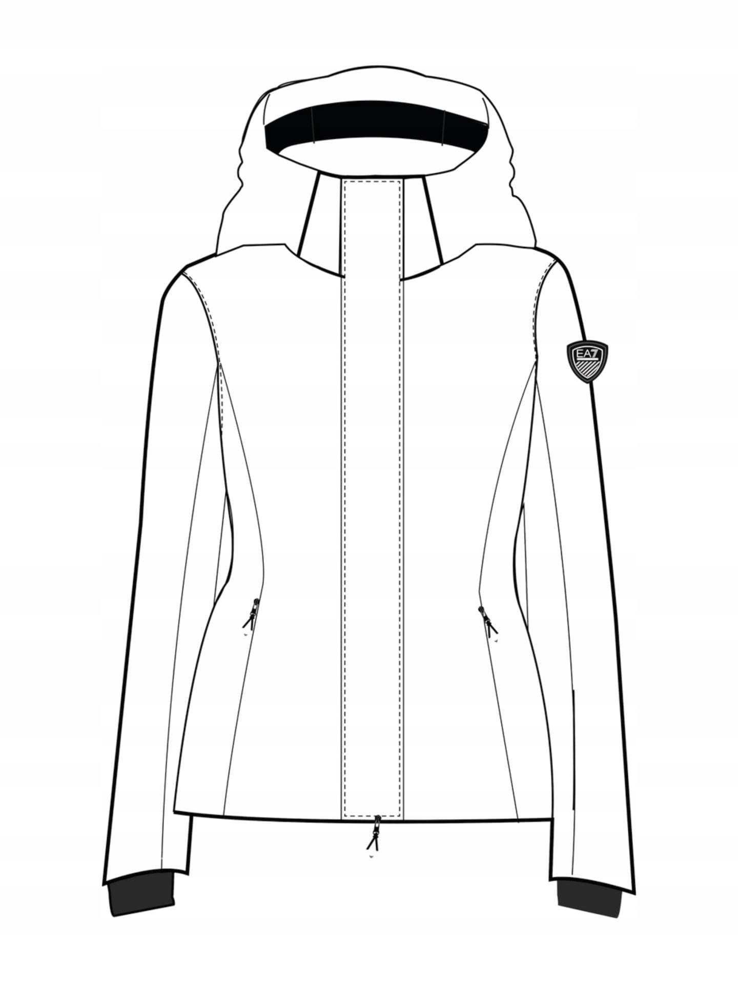 Dámská bunda EA7 Emporio Armani Kitzbühel Softshell Jacket White L