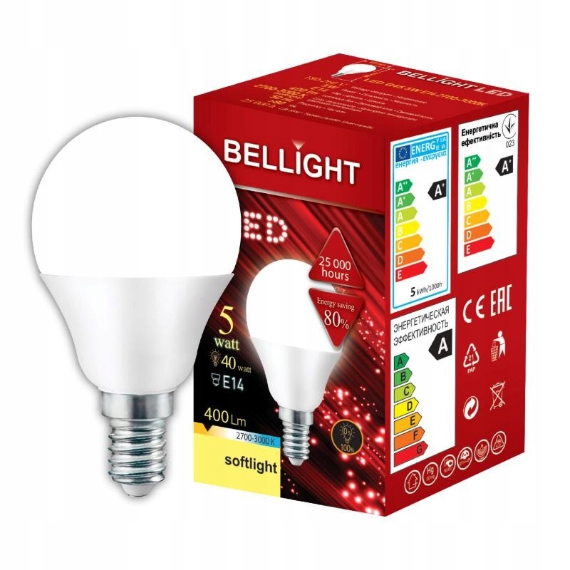 

Żarówka Led G45 230v 5w 3000k e14 Kulka