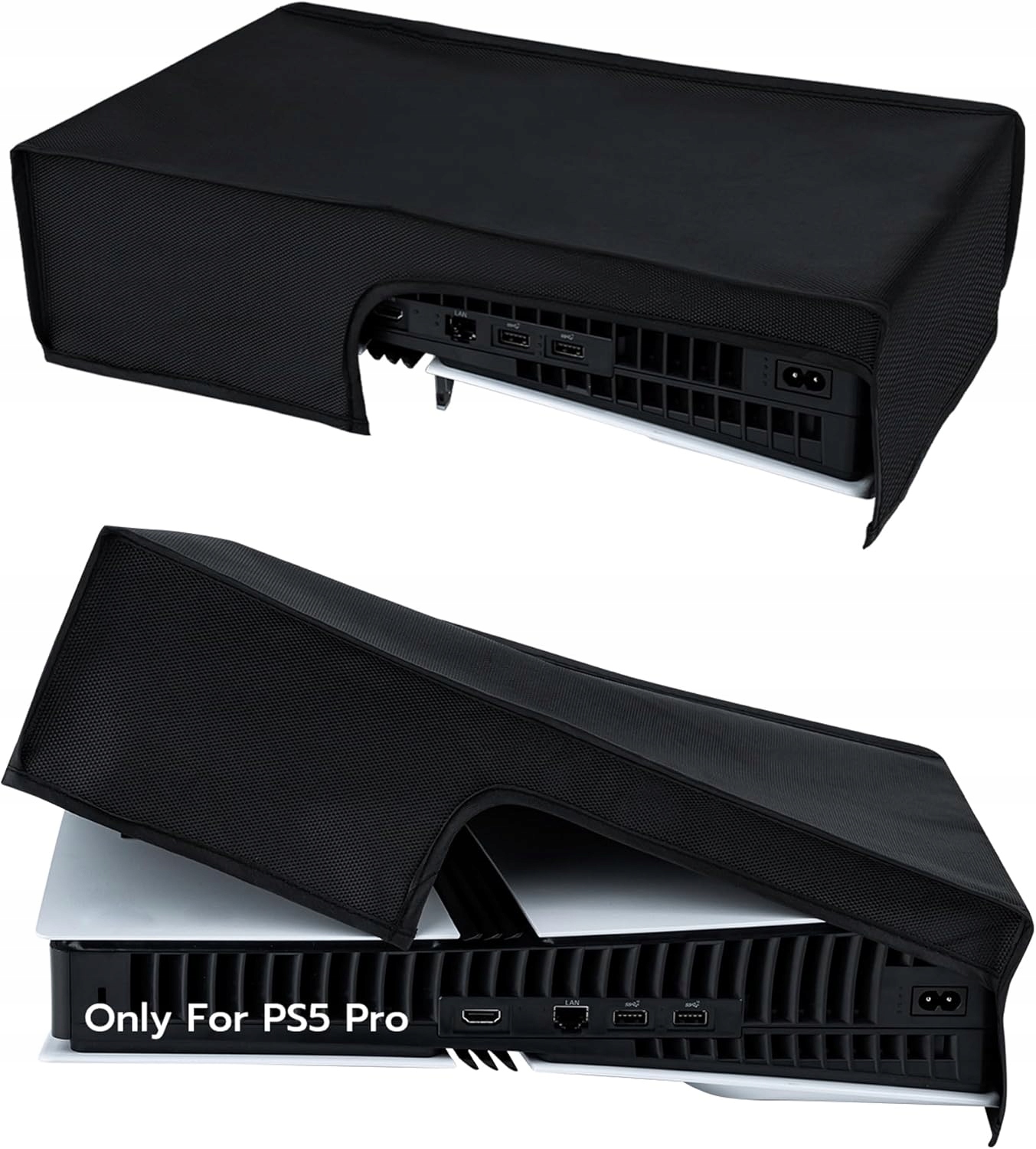 ETUI OCHRONNE PS5 PRO SLIM POKROWIEC PRZECIWKURZOWY MODNY OXFORD CZARNY