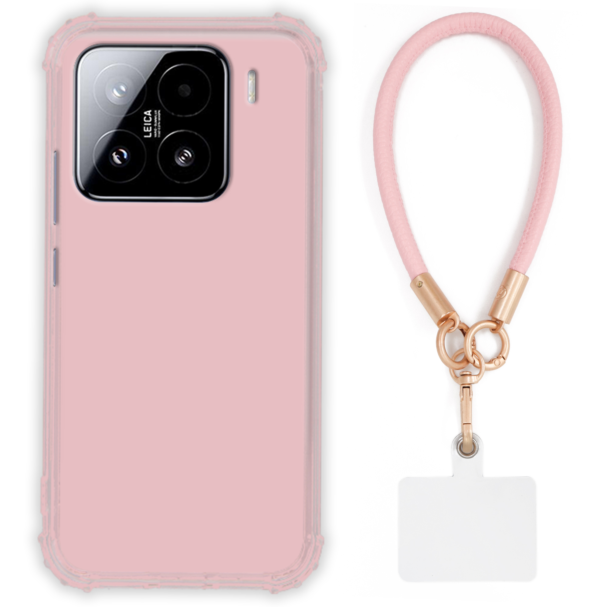 Pouzdro pro Xiaomi 15 Case Antishock Pinky Růžové vodítko Sada Odolné, silné