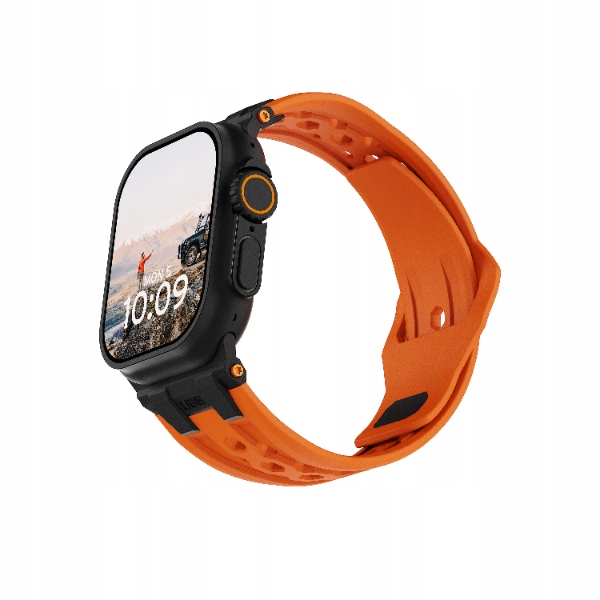 Pásik Uag pre Apple Watch 4/5/6/7/8/9/SE 44/45 mm, gumový, pevný, pancierový