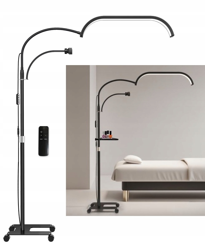 Kosmetická Led lampa bez stínu Moon stojící kolečka 45W Marinelli GX520R