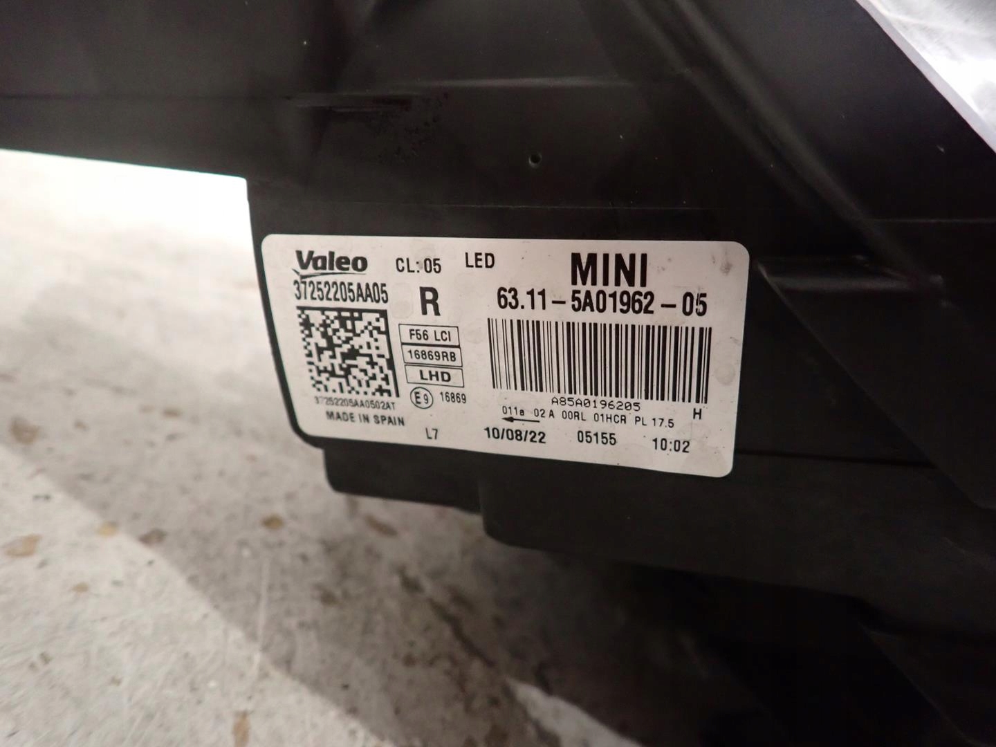 light front front right MINI COOPER F55 F56 LIFT 2019- FULL LED 5A01962