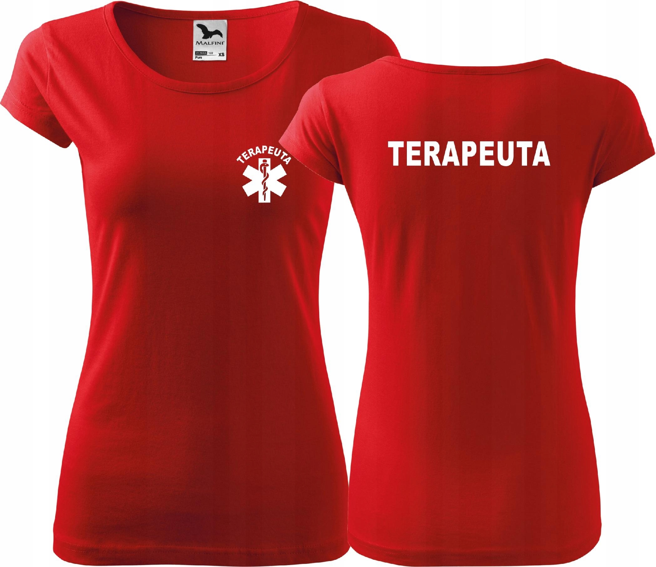 

Damska koszulka Pure z nadrukiem Terapeuta r. XL