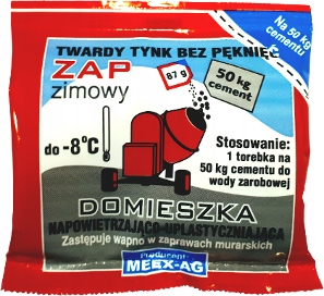 ZAP ZIMOWY DO ZAPRAWY MURARSKIEJ TYNKARSKIEJ 87g