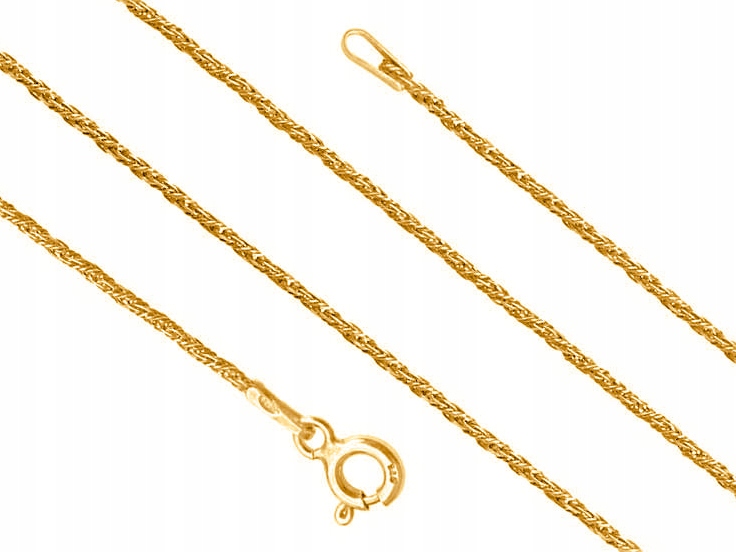 Krátký Stříbrný Pozlacený Pletený Řetízek Liščí Ocas 1,4mm Choker 32