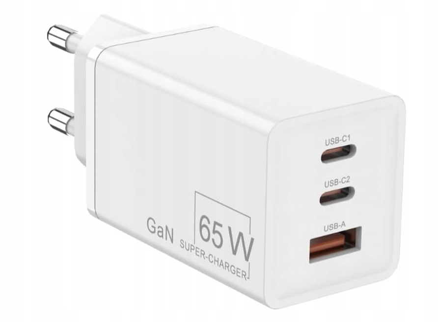 Ładowarka Usb-c GaN 65 W z 3 portami Pd 3.0 szybka ładowarka