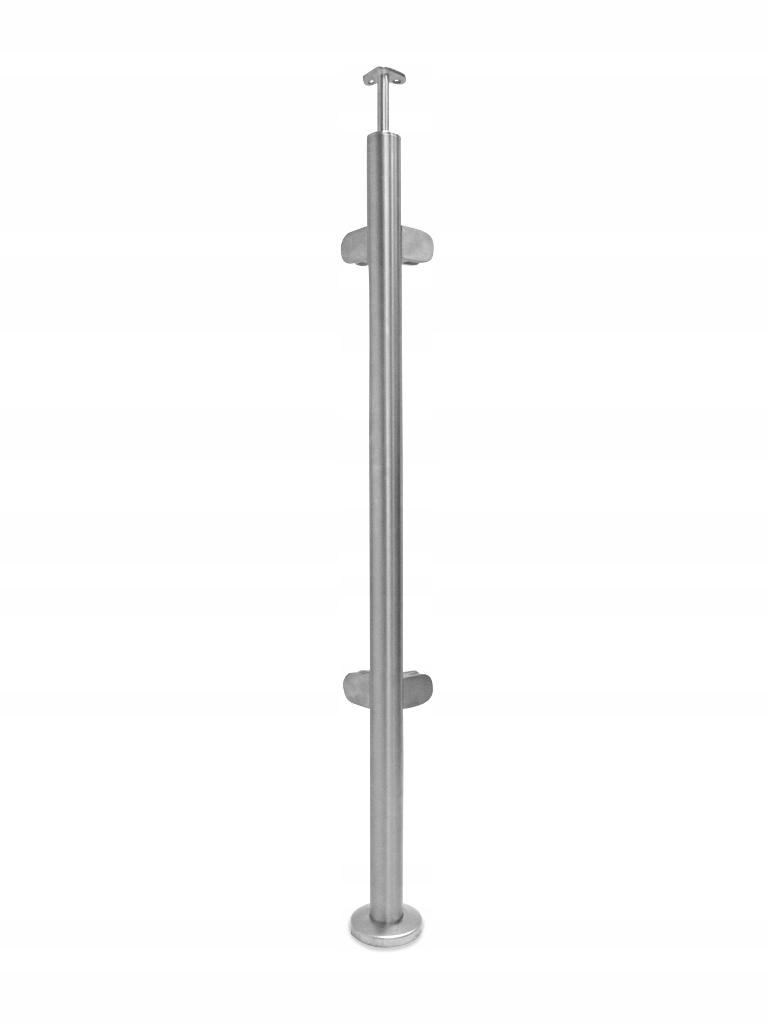 Rohový Sloupek 42,4x960, 4 Úchytky Na Sklo, Nerezový Brus