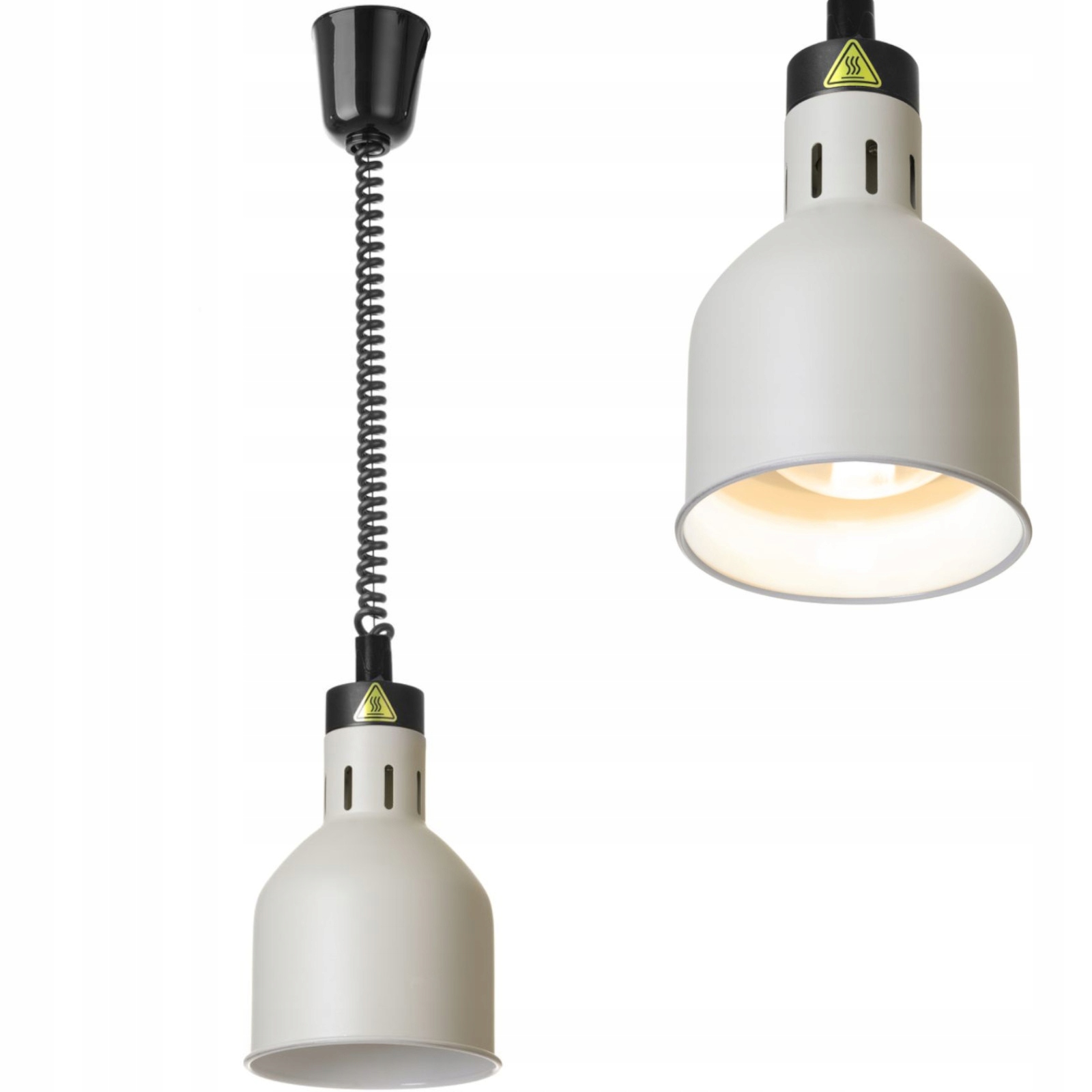 Závěsná Topná Lampa Na Jídlo, Válcová, Bílá, 250 W, Gastronomická