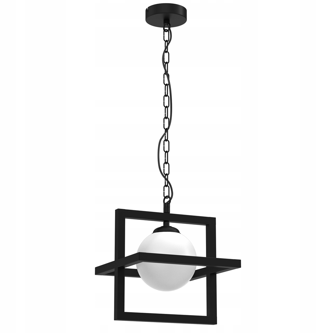 Závesná lampa Diego Čierna sklenená lampa 1xE14 25x90 cm Stropná lampa Dom