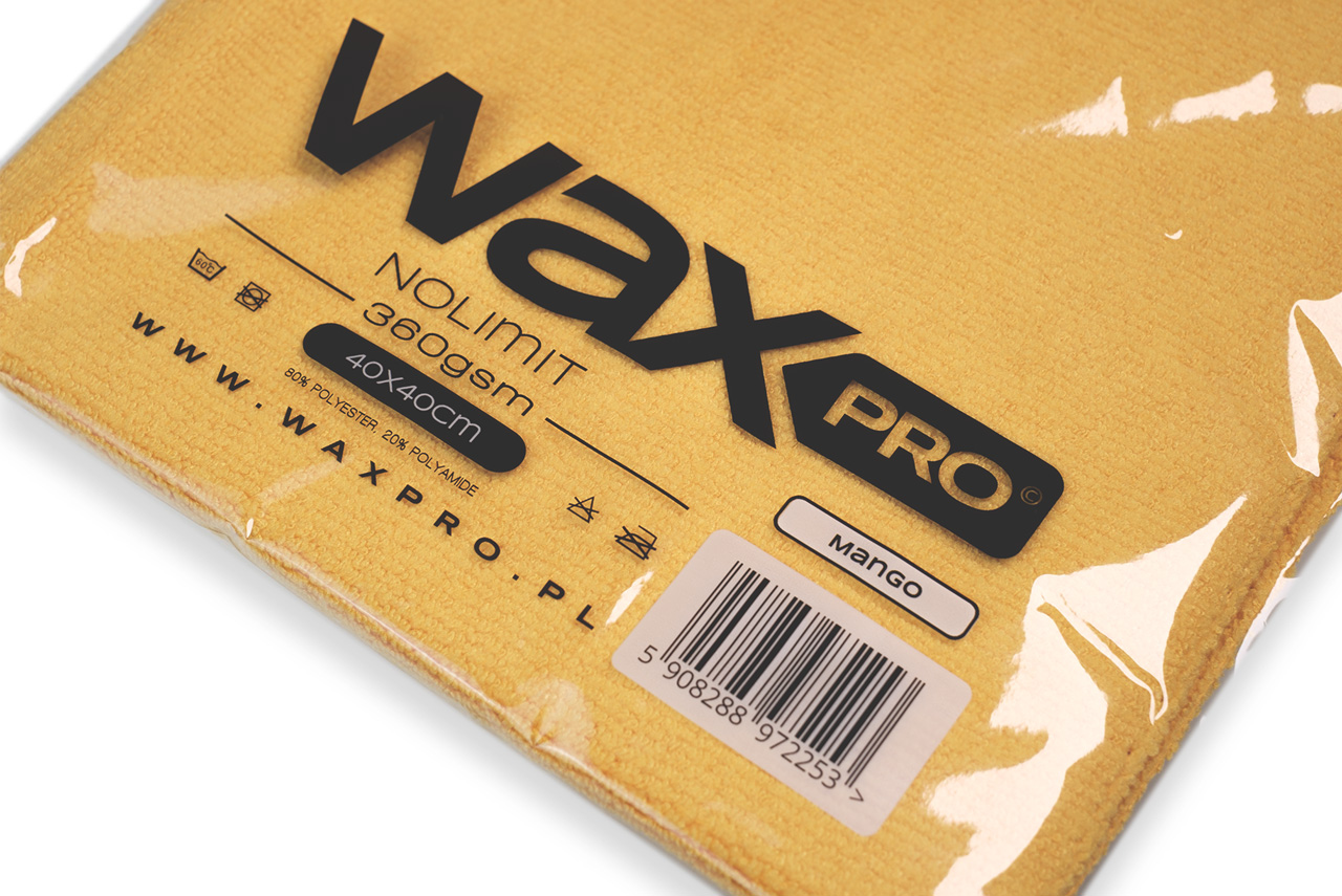 WaxPro NoLimit Mango 40x40cm 360G Mikrofibra bezszwowa