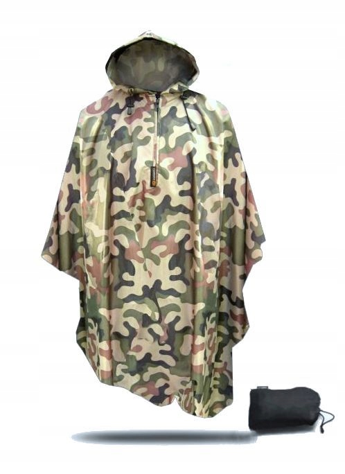 Lekkie Poncho peleryna przeciwdeszczowa Moro S/m 6