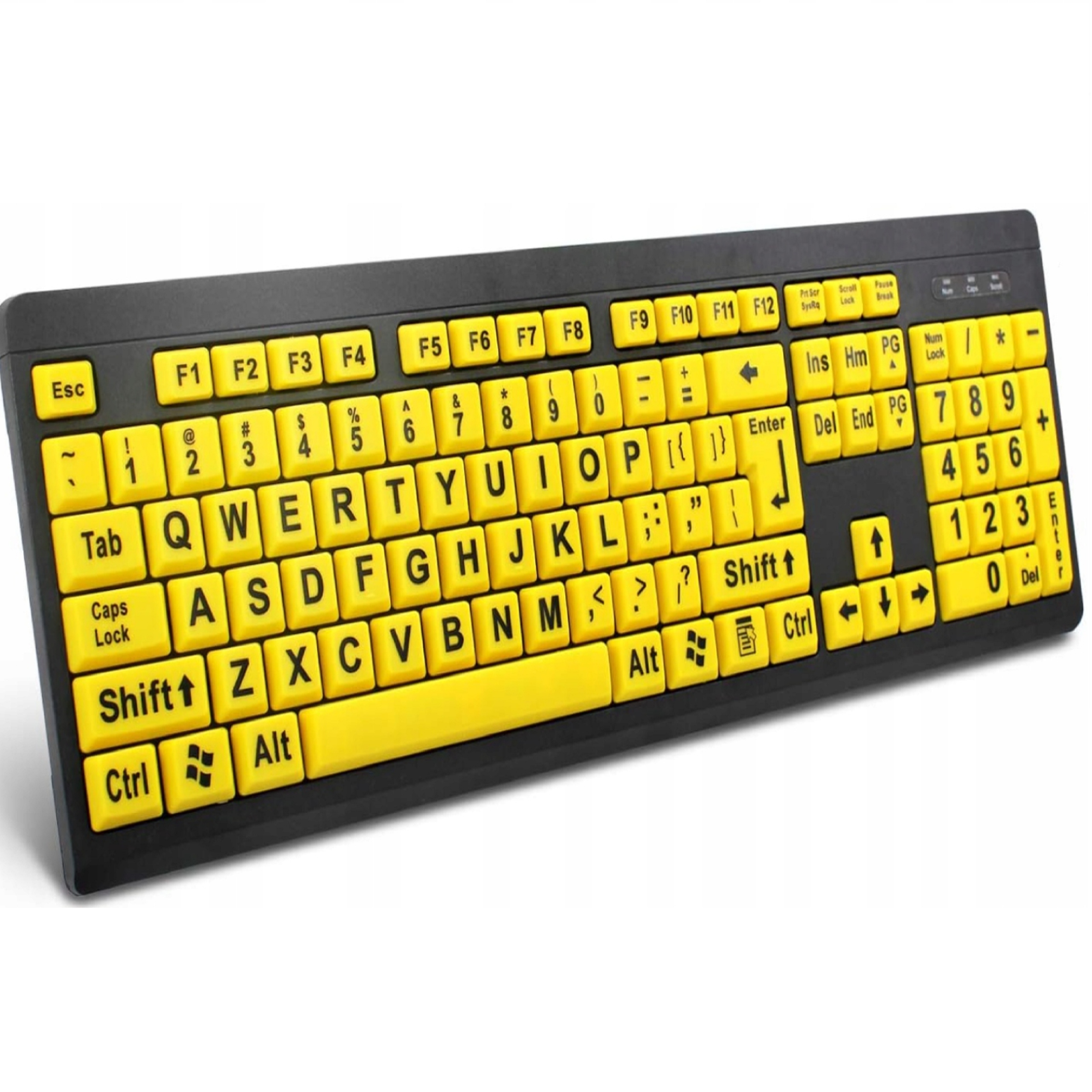 Klawiatura z Dużymi Literami Wodoodporna Wysoki Kontrast Membranowa