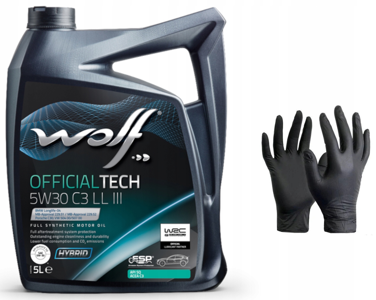 Olej Silnikowy Syntetyczny Wolf Officialtech 5W30 C3 LL III 5L 50400/50700