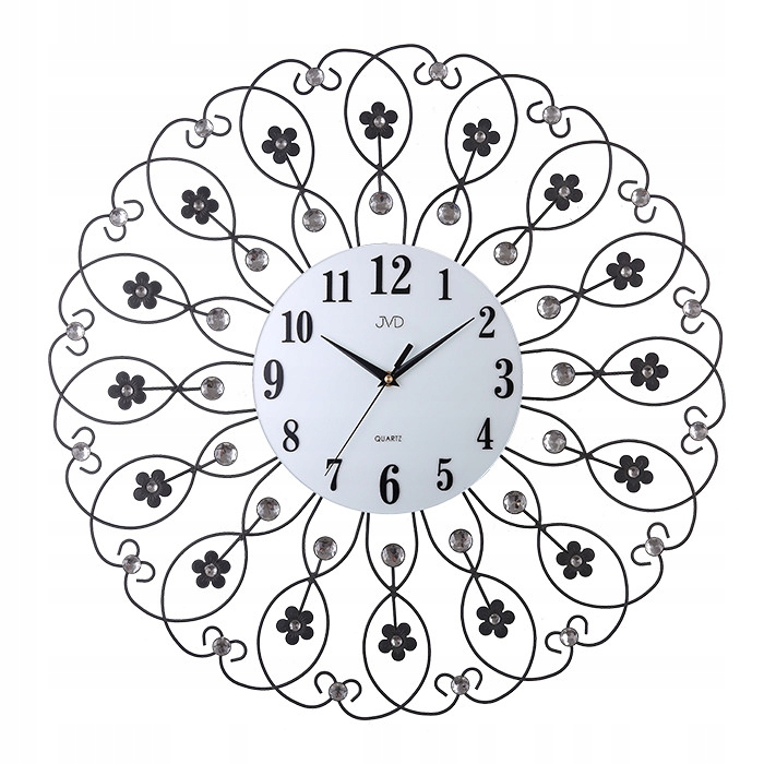Veľké Nástenné Hodiny S Kryštálikmi Jvd HJ86 60 cm