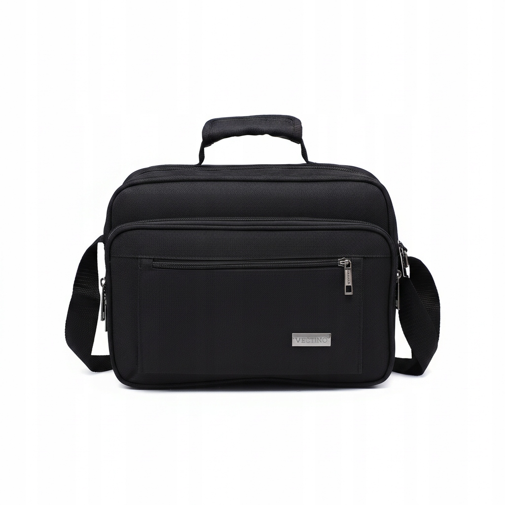 TORBA MĘSKA DO PRACY SZKOŁY UCZELNIĘ NA RAMIĘ KOLOR CZARNY MARKA VELTINO