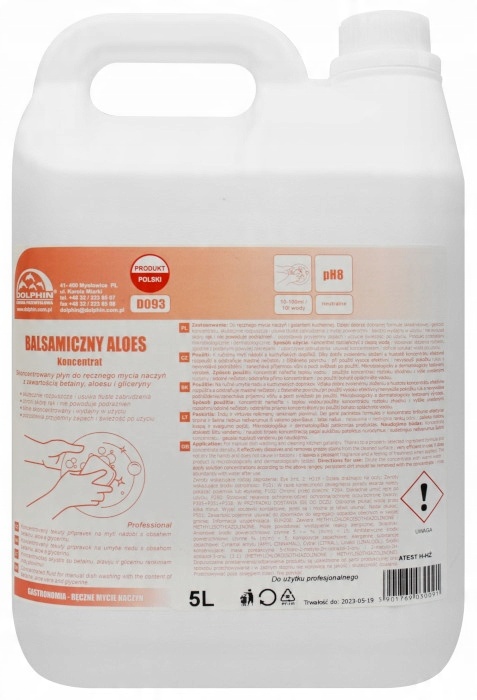 

Dolphin Balsamiczny Aloes 5l Płyn do Mycia Naczyń