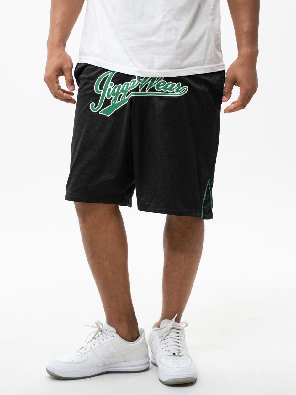 Krátké Kraťasy Sportovní Šortky Černé Volné Mesh Jigga Wear Baseball S