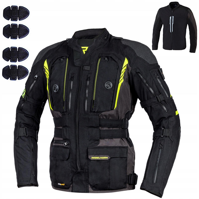 KURTKA MOTOCYKLOWA MĘSKA TEKSTYLNA WODOODPORNA