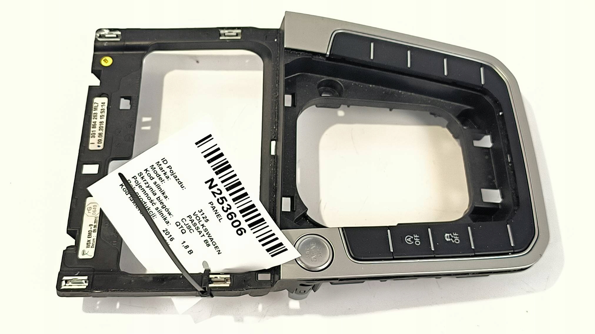 PANEL frame DZWIGNI changes of the gear 3G1864263 VOLKSWAGEN PASSAT B8