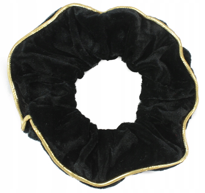 

Gumka Do Włosów Duża Aksamitka Scrunchies Czarna