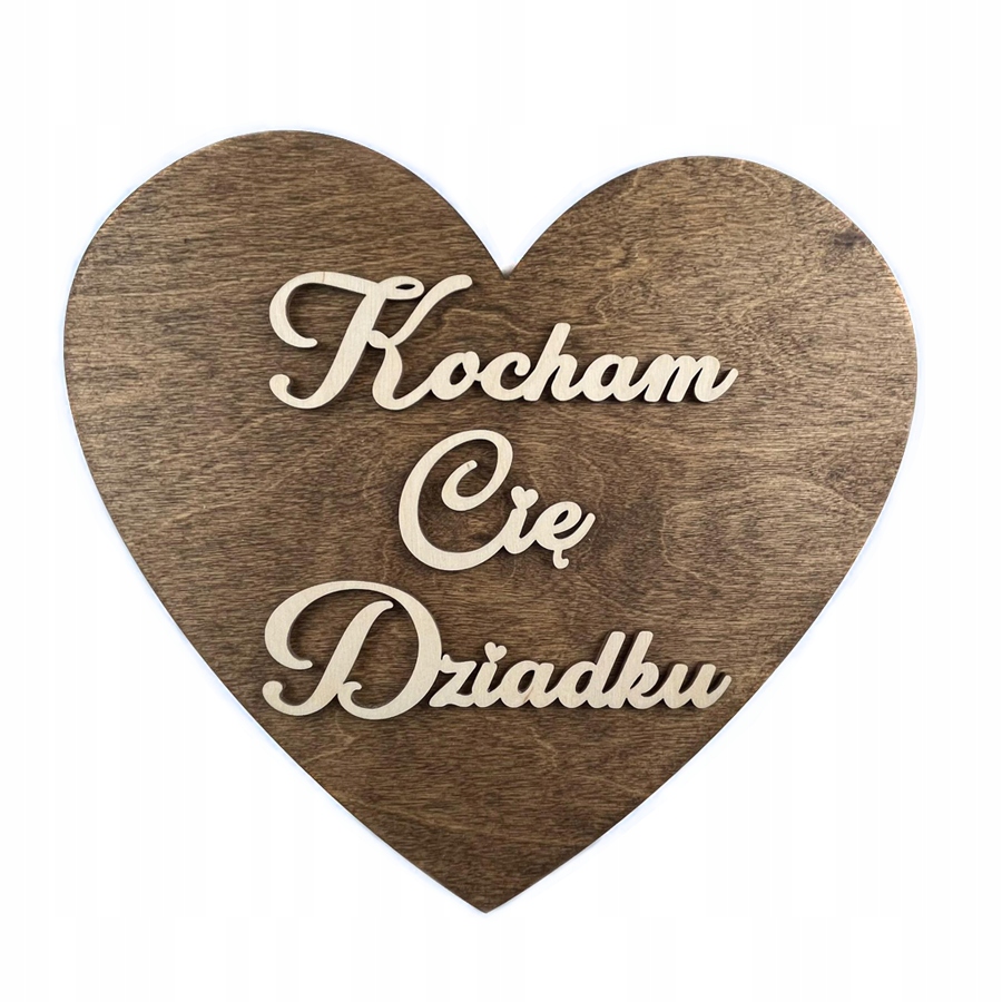 

Tabliczka serce Kocham Cię Dziadku do zdjęć