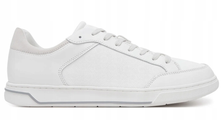 Calvin Klein Sportovní Bílé Pánské Boty S Efektem Kůže A Tkaniny 43 U1H