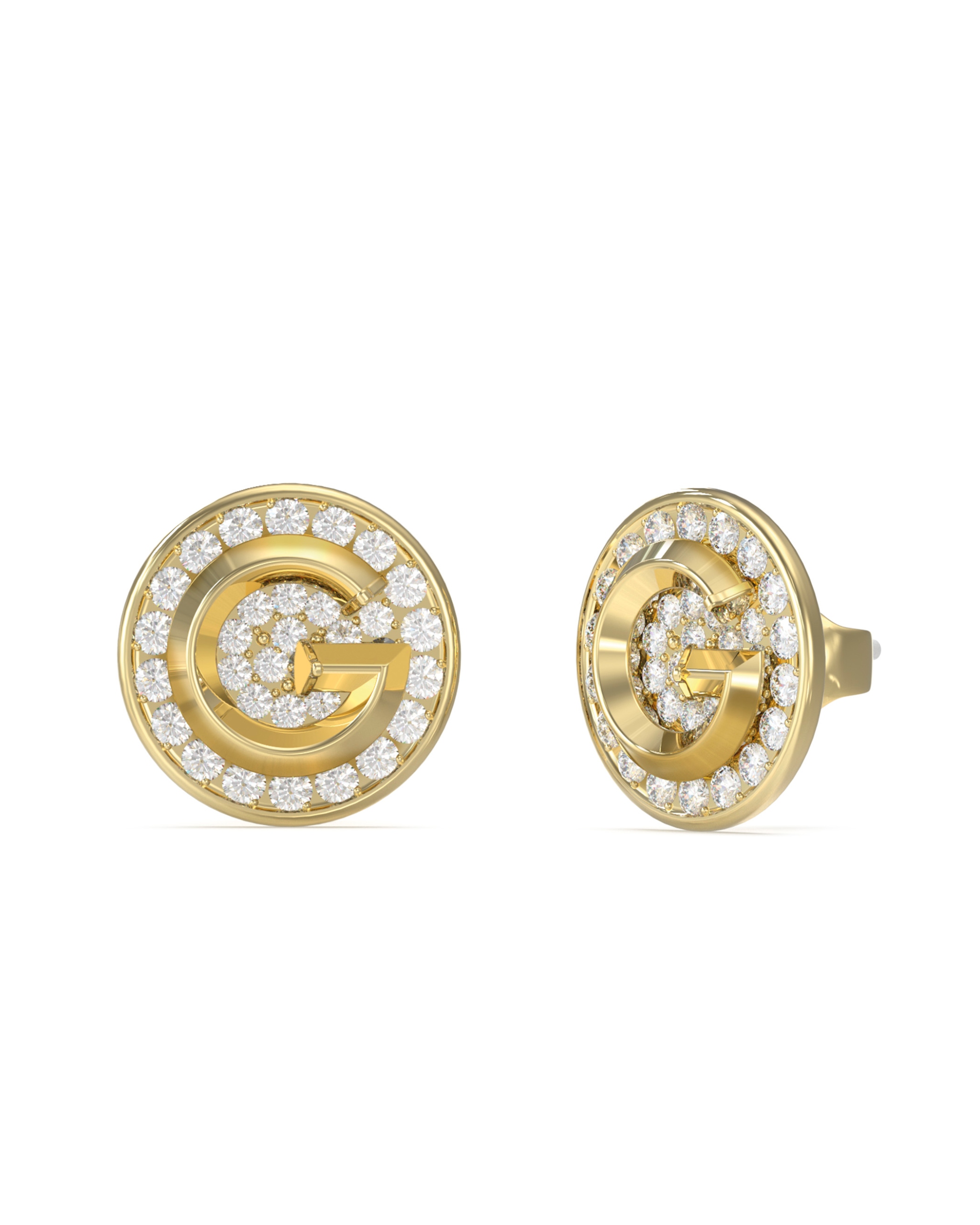 Náušnice Guess G Crystal Ocel pozlacená Zirkon tyčinka