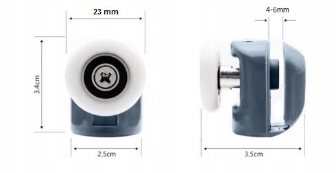 Komplet 8 rolek do kabiny prysznicowej - zamiennik GoodHome Onega Głębokość 23 cm