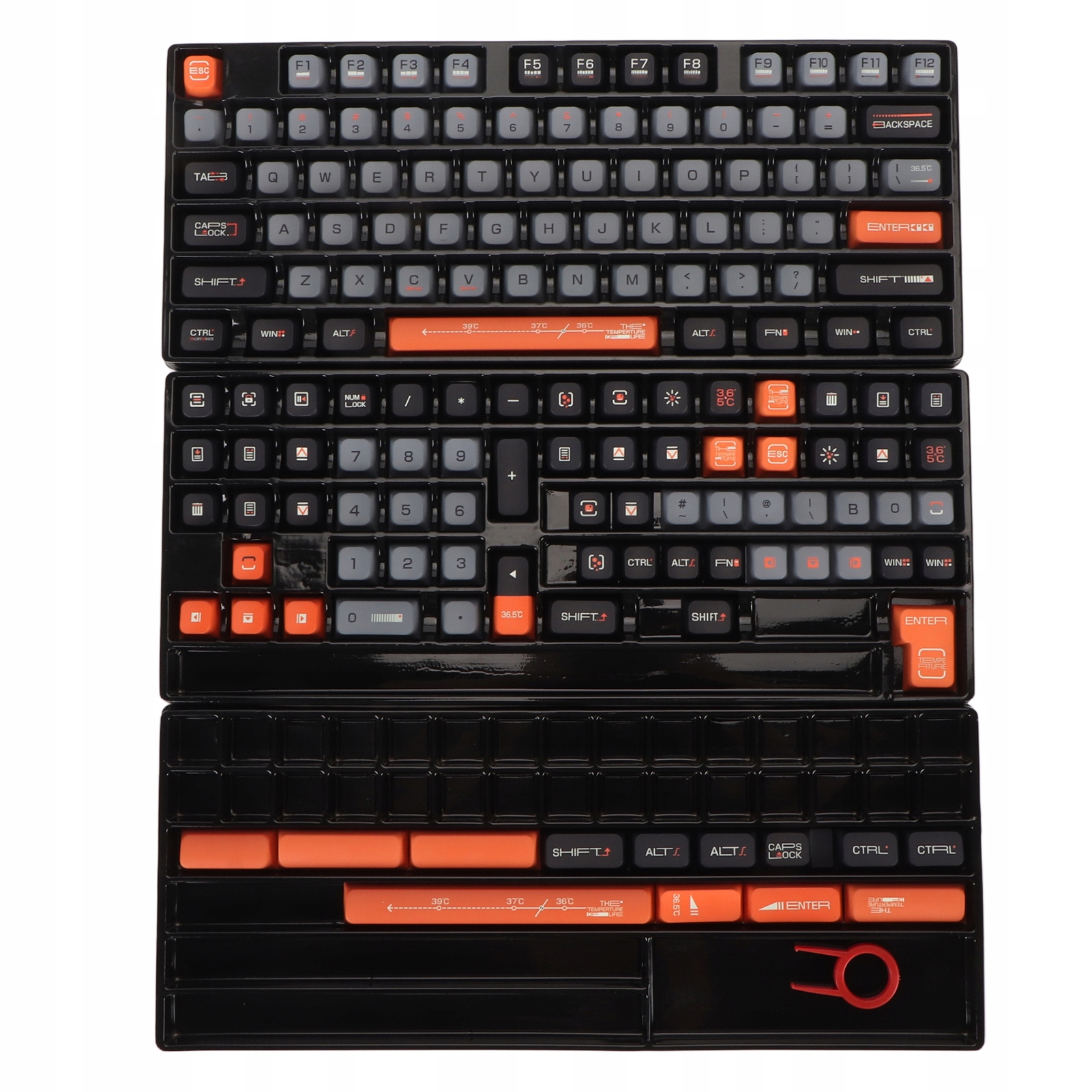 154 Key PBT Keycaps XDA Wysokość Pięciostronna termiczna sublimacja AT
