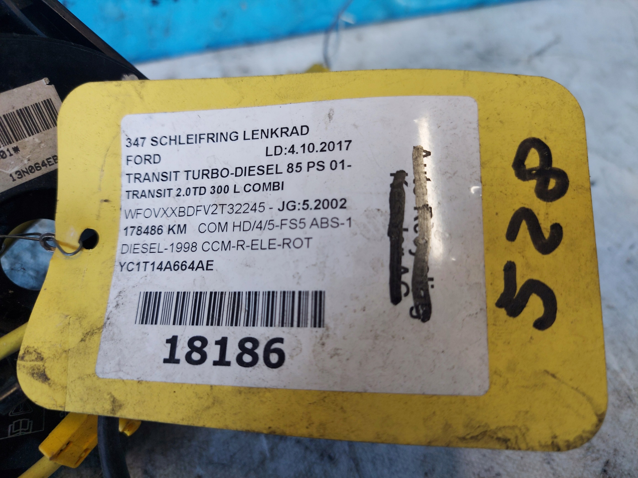 ring airbag TRANSIT MK 5 YC1T14A664AE