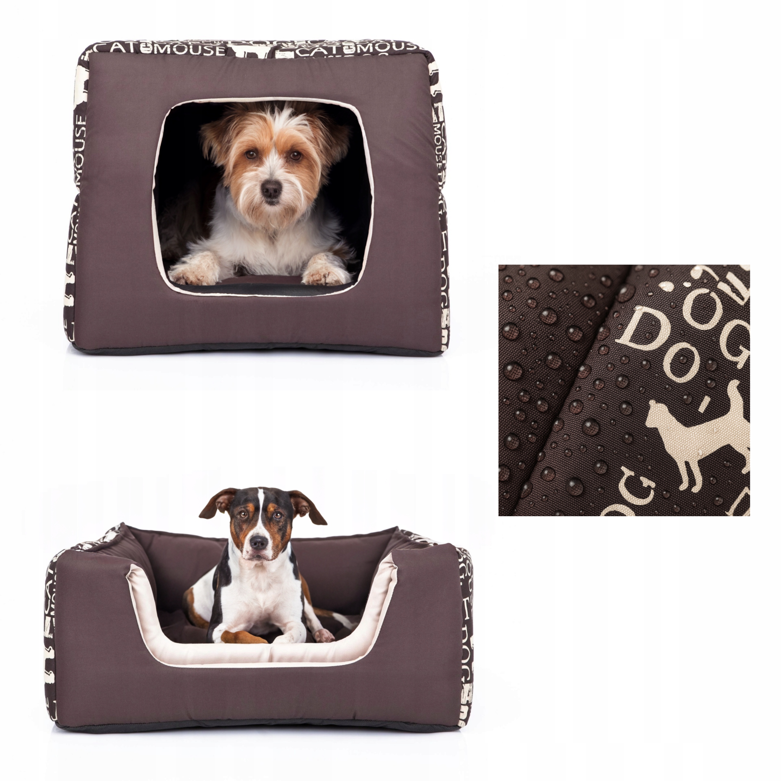 Pelíšek a bouda v jednom, 2v1 Pohovka Kotec Skládací postel pro psa 55x55 cm