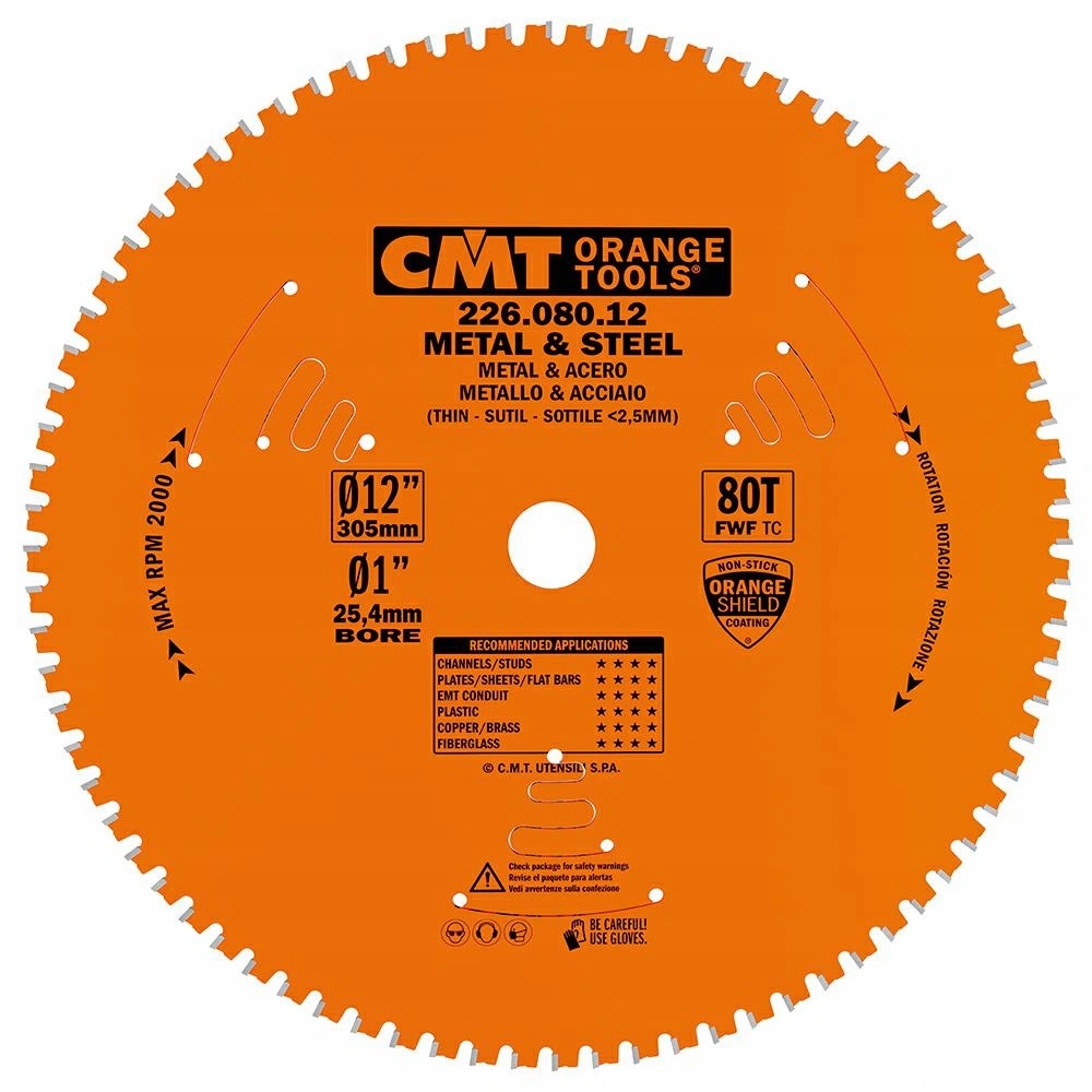Cmt Piła do beziskrowego cięcia stali D305 F25,4 Z80 K2,2/1,8 226.080.12