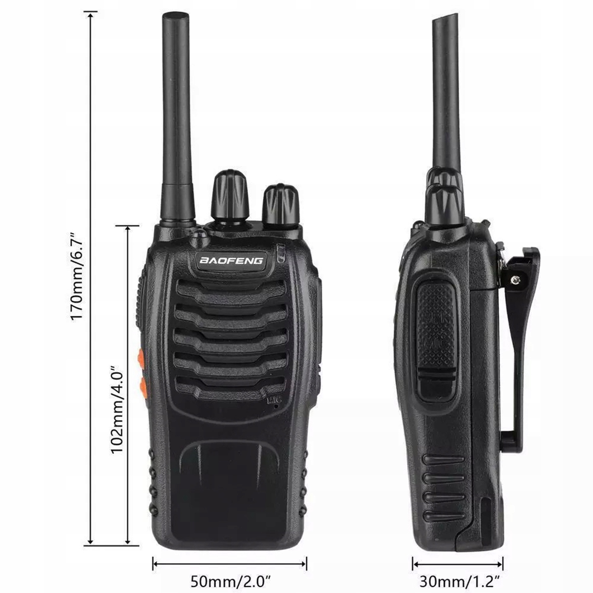 KRÓTKOFALÓWKA 4x WALKIE TALKIE BAOFENG BF-88E PMR DUŻY ZASIĘG RADIOTELEFON Kod producenta 6974525228338