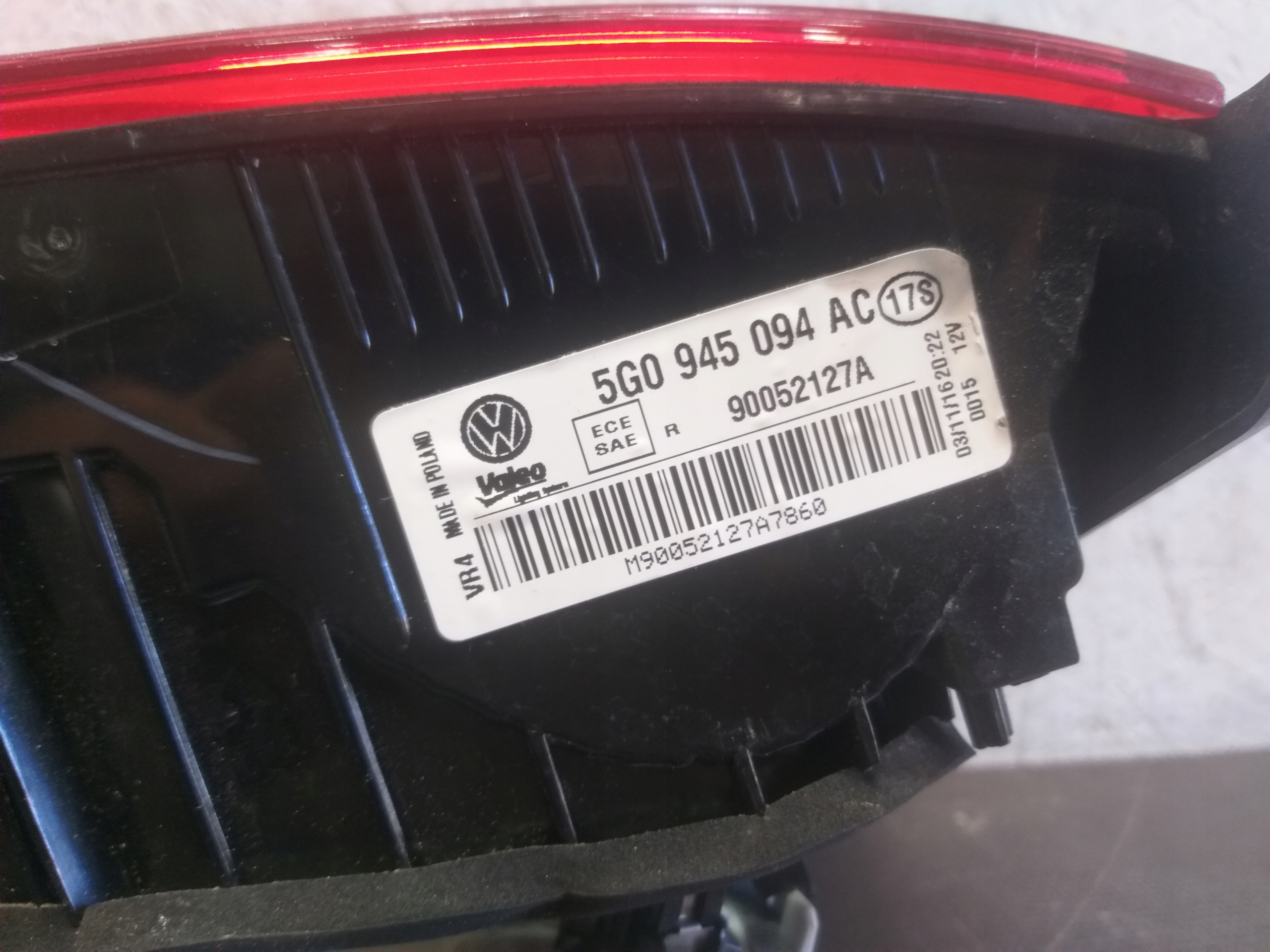LIGHT REAR PART RIGHT VW GOLF VII 7 HB 5G0945096M 5G0945094AC