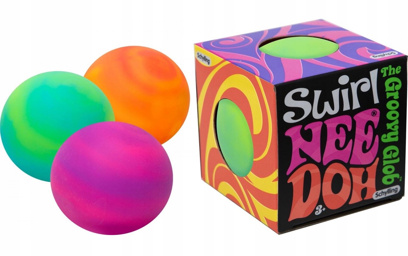 

Tęczowy Nee Doh Swirl Piłeczka Antystresowa Relax
